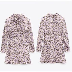 Zara floral mini dress